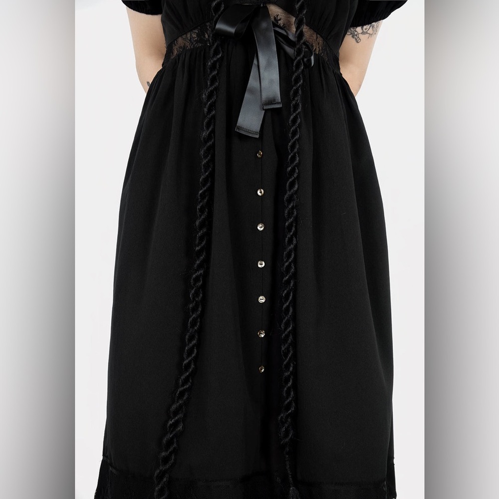 NWT Disturbia Mortuary Lace Button Up Midi Dress Size US 16 / UK 20 - Picture 5 of 13